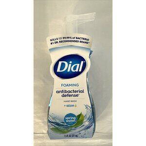 6 Pack Dial Foaming Antibacterial Hand Wash Aloe Spring Water Scent 7.5 fl oz